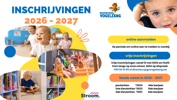 Inschrijvingen 2026-2027